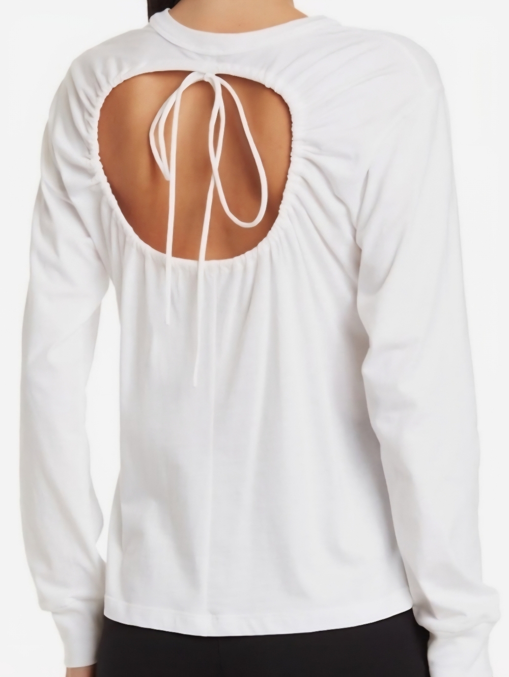 A.L.C NWT  Open-Back Cotton  Long Sleeve Top in White Large $165